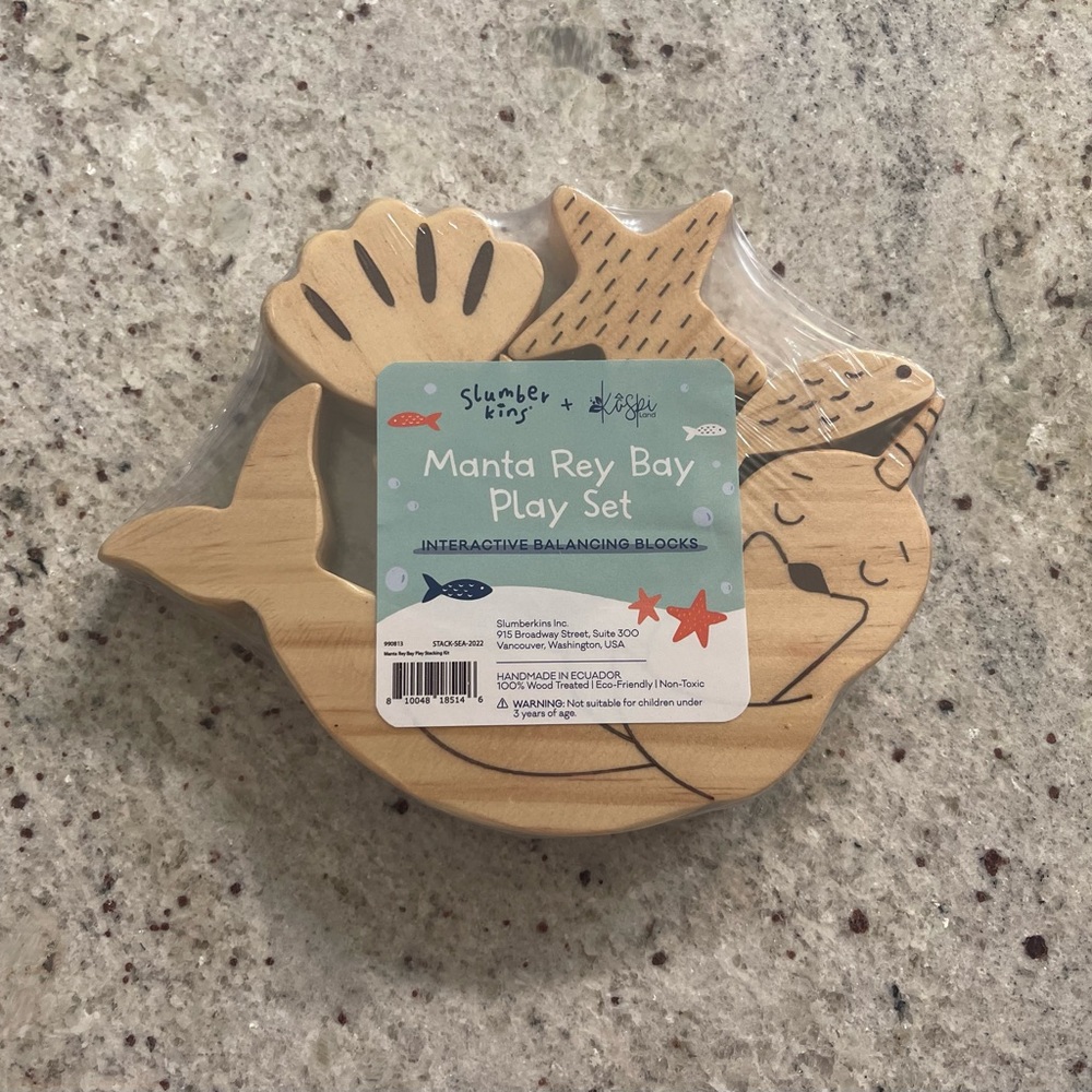 NWT Slumberkins Manta Rey Bay Block Set